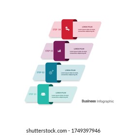 
Infographic vector, graph. presentation. Business concepts, parts, steps, processes. Visualization of infographic data. Startup template. - Vector