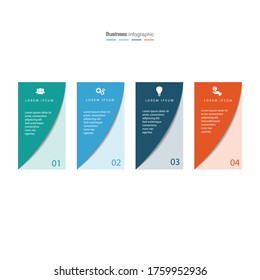 Infographic vector, graph. presentation. Business concepts, parts, steps, processes. Visualization of infographic data. Startup template. - Vector