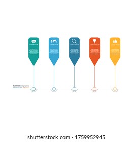 Infographic vector, graph. presentation. Business concepts, parts, steps, processes. Visualization of infographic data. Startup template. - Vector