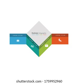 Infographic vector, graph. presentation. Business concepts, parts, steps, processes. Visualization of infographic data. Startup template. - Vector