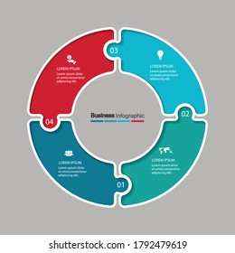 
Infographic vector, graph. presentation. Business concepts, parts, steps, processes. Visualization of infographic data. Startup template. - Vector