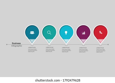 
Infographic vector, graph. presentation. Business concepts, parts, steps, processes. Visualization of infographic data. Startup template. - Vector