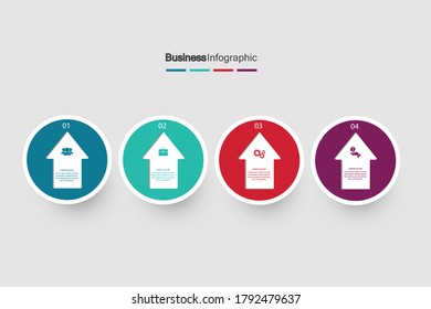 
Infographic vector, graph. presentation. Business concepts, parts, steps, processes. Visualization of infographic data. Startup template. - Vector