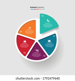 
Infographic vector, graph. presentation. Business concepts, parts, steps, processes. Visualization of infographic data. Startup template. - Vector