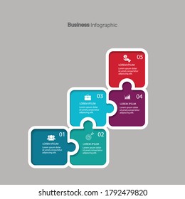 
Vector infográfico, gráfico. presentación. Conceptos empresariales, partes, pasos, procesos. Visualización de datos infográficos. Plantilla de inicio. - Vector