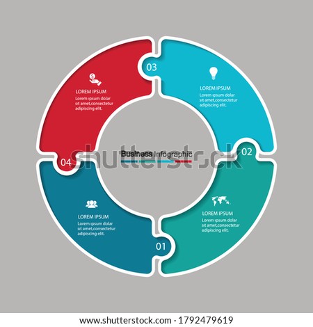 
Infographic vector, graph. presentation. Business concepts, parts, steps, processes. Visualization of infographic data. Startup template. - Vector