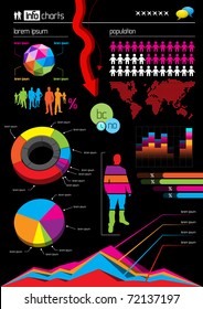 Infographic Vector Graphs and Elements. Vector Illustration.