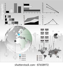 infographic vector graphs and elements. vector illustration.