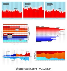 infographic vector graphs and elements. vector illustration.