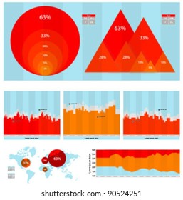 infographic vector graphs and elements. vector illustration.