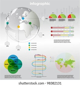 infographic vector graphs and elements. vector illustration.