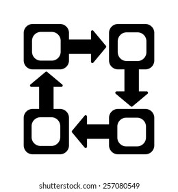 Infographic vector icon - black illustration