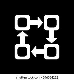 infographic vector icon isolated on black