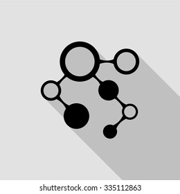 infographic vector icon with long shadow