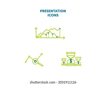 infographic vector icons for company presentation or statistics
