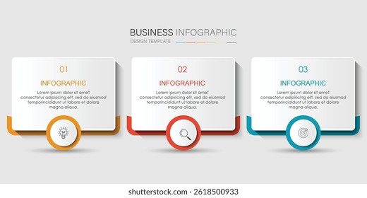 Ilustración vectorial de infografía con 3, 8, 5, 6 pasos, diseño de Plantilla de infografía. Se puede utilizar para diagramas de procesos, presentaciones, flujos de trabajo.