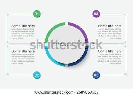 Infographic vector illustration with 4 steps, infographic template design. Can be used for process diagrams, presentations, and workflows.