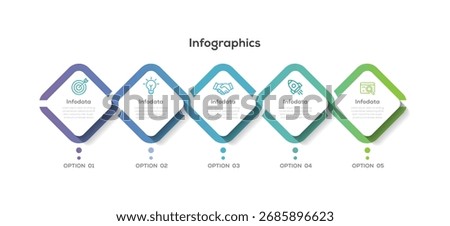 Infographic vector illustration with 5 steps. Business infographic template design. Can be used for process diagrams, pie chart, presentations, workflows. 