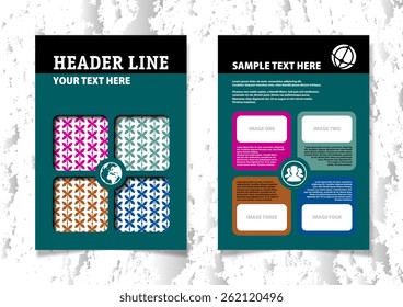 Infographic Vector Illustration with Abstract Geometric Pattern Background. Business Template for Flyer, Banner, Placard, Poster, Brochure Design. Graphic Ornament and Elements