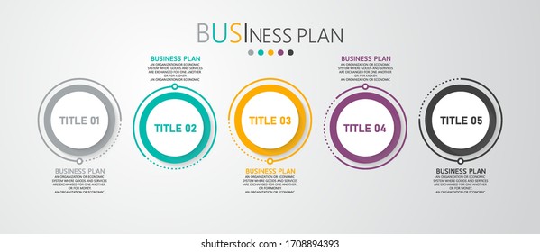 infographic vector illustration Can be used for process, presentations, layout, banner,info graph There are 5 steps or layers.
