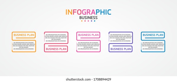 infographic vector illustration Can be used for process, presentations, layout, banner,info graph There are 5 steps or layers.