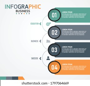 Infografische Vektorgrafik kann für Präsentationen, Prozesse, Layouts, Banner, Datengrafiken verwendet werden. Bildungswesen