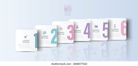 Ilustración vectorial infográfica Elemento Conexión en el gráfico de degradado de color origami plantilla de color de papel para el diagrama de presentación de diagrama y concepto de negocio con opciones de elemento