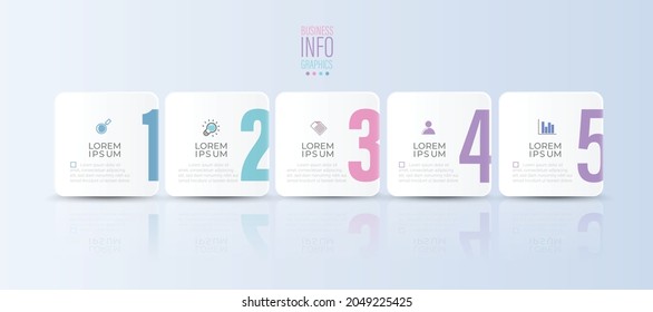 Infographic vector illustration Element Connection on color gradient chart origami paper color info-graphic template for diagram presentation chart and business concept with element options
