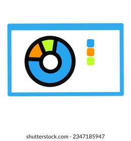 infographic vector illustration icon. Board with charts, pie charts, rocks, career, marketing, revenue, analytics, layout, business. Data analysis concept.