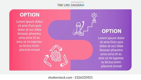 Infographic vector illustration with modern icons,timeline diagram chart processes.Can be used for business data visualization and marketing presentations.