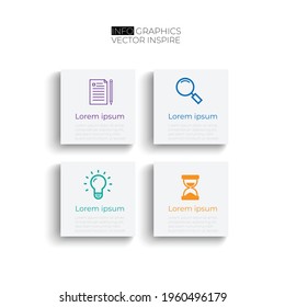 Infographic vector illustration Thin Line Connection on color gradient chart origami paper color info-graphic template for diagram presentation chart and business concept with element options