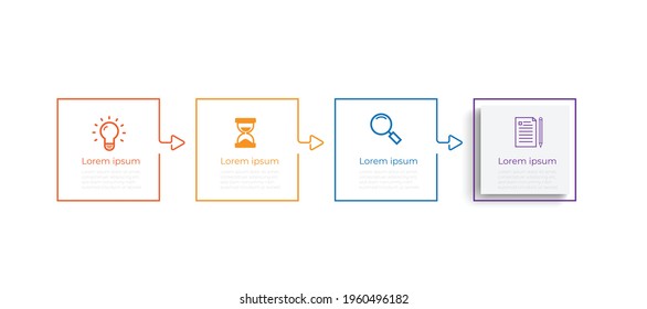 Infographic vector illustration Thin Line Connection on color gradient chart origami paper color info-graphic template for diagram presentation chart and business concept with element options