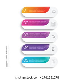 Infographic vector illustration Thin Line Connection on color gradient chart origami paper color info-graphic template for diagram presentation chart and business concept with element options