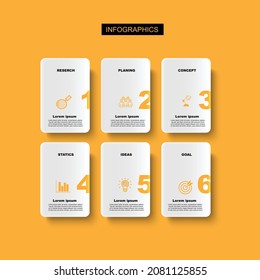 Ilustración vectorial infográfica Conexión de línea delgada en la gráfica de gradiente de color origami plantilla de color de papel info-gráfico para la gráfica de presentación de diagrama y el concepto de negocio con opciones de elemento
