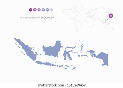 infographic vector illustration world of indonesia map