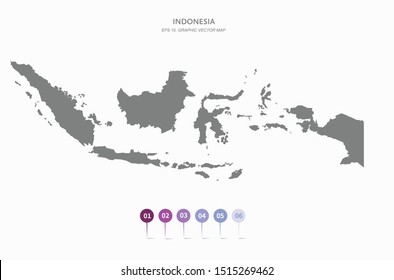 infographic vector illustration world of indonesia map
