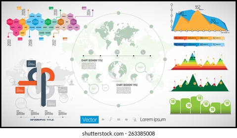 infographic vector illustration. World Map and Information Graphics