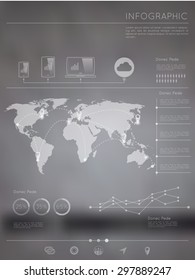 Infographic vector illustration. World Map and Information Graphics