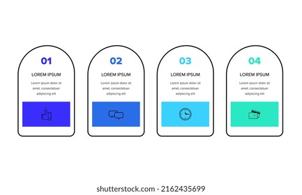 Infographic. Vector Infographics design template with icons and 4 numbers options or steps. Can be used for process diagram, presentations, workflow layout, banner, flow chart, info graph.