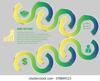 Infographic vector journey  poster background with steps and text and icons eps10