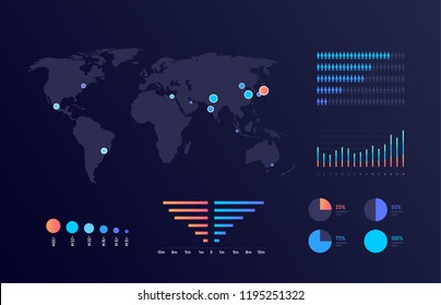 Infographic Vector Map Largest World Cities Stock Vector (Royalty Free ...