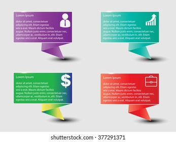 infographic vector origami banners talk bubbles eps10