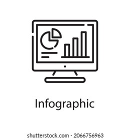 Infographic vector outline Icon Design illustration. Web Analytics Symbol on White background EPS 10 File