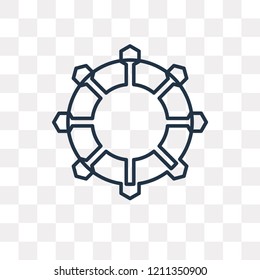 Infographic vector outline icon isolated on transparent background, high quality linear Infographic transparency concept can be used web and mobile