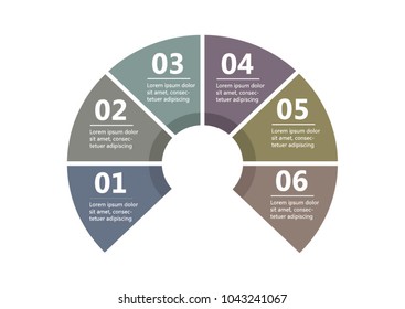 Infographic vector in pale victorian colours on white background of contents overview for use in presentation or other marketing materials