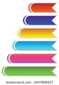 Infographic vector presentation ribbon colorful elements