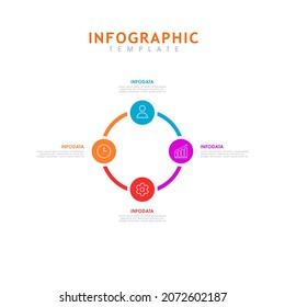 Infographic Vector report template created from lines and icons. With Simple Style.
