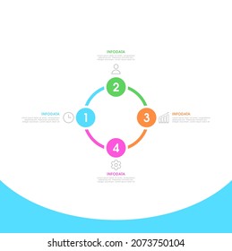 Infographic Vector report template created from lines and icons. With Simple Style.