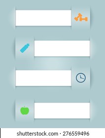 Infographic Vector Ribbons Health Icons
