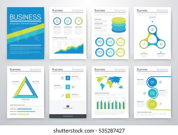 Infographic Vector Set Business Graphics Brochures Stock Vector ...